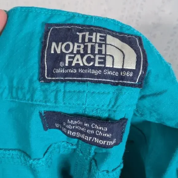 The North Face Shorts Women's Size 10 Cargo Blue Teal - Picture 7 of 9